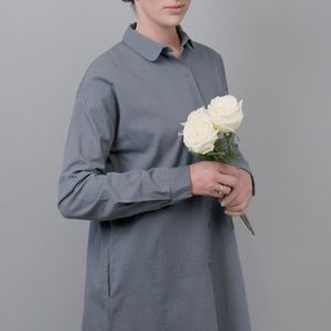 Vestige Story Gray Shirt Dress